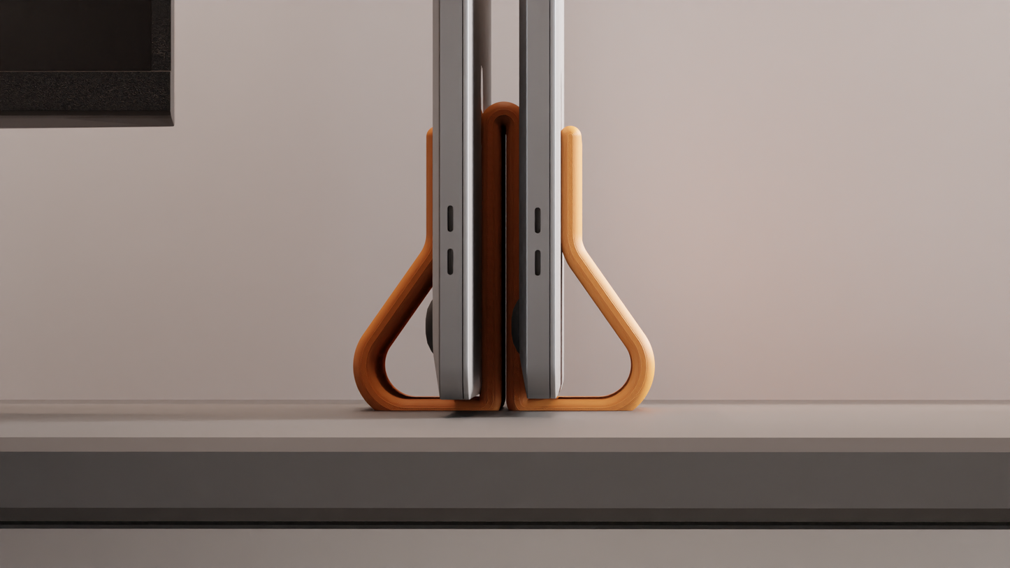 Soporte vertical doble para ordenador, Tablet, libros.