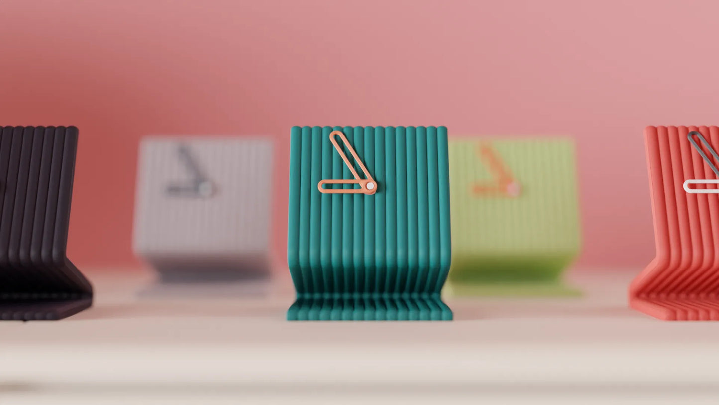 Reloj de Mesa Moderno en 3D: Diseño Esculpido Minimalista