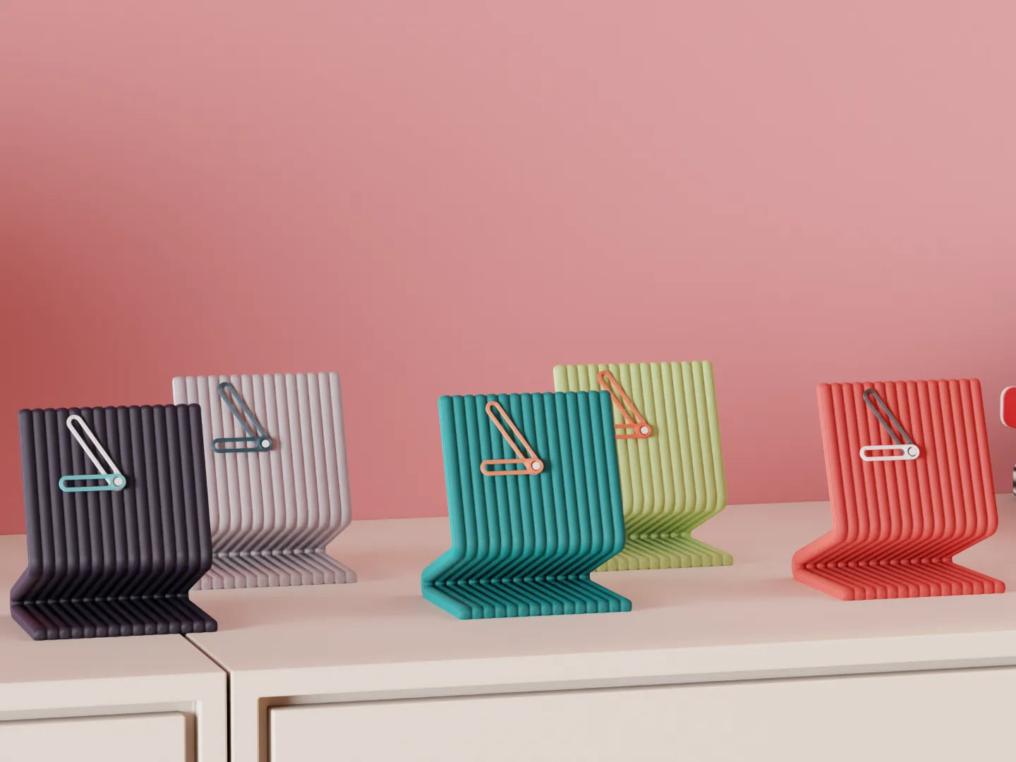 Reloj de Mesa Moderno en 3D: Diseño Esculpido Minimalista