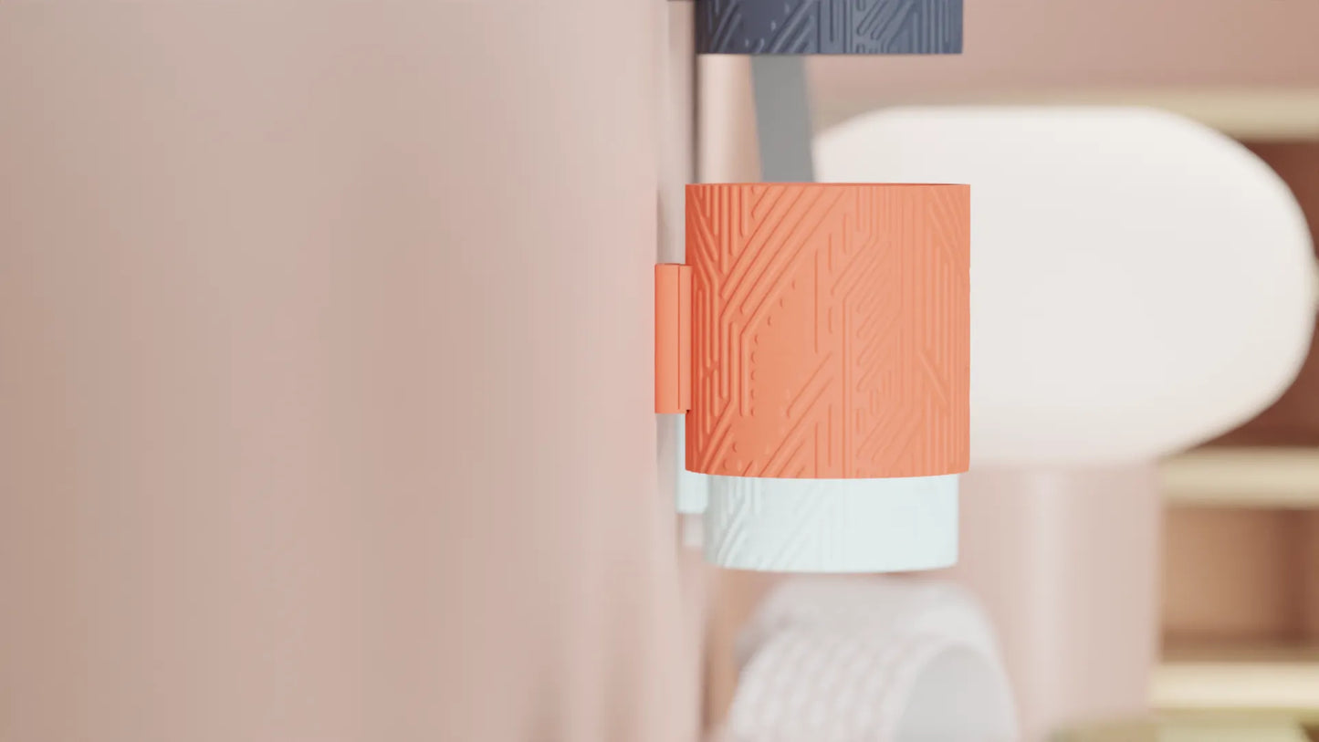 Maceta de Pared con Drenaje – Diseño Decorativo Impreso en 3D (12 cm)