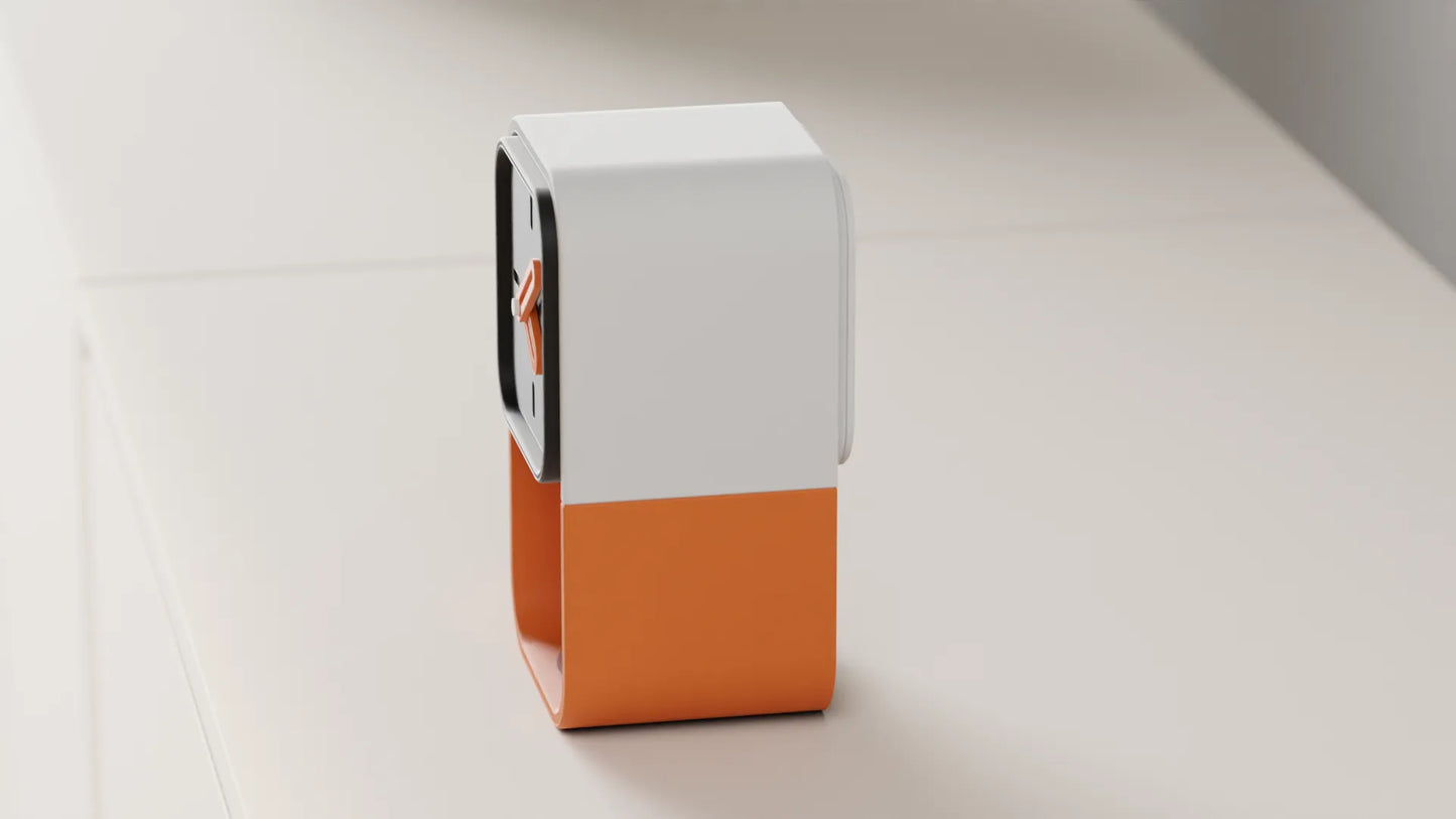 Reloj de Mesa Vertical Impreso en 3D: Diseño Moderno y Colorido con caja secreta trasera.