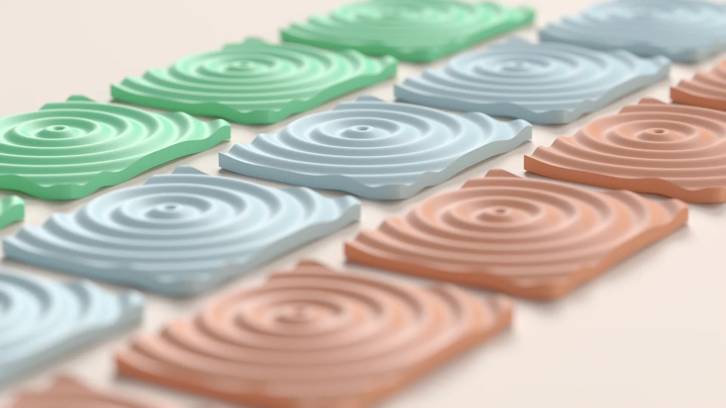 Bandeja Decorativa Ondas 3D – 22 cm – Organización y Estilo Moderno