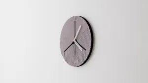 Reloj de Pared Moderno Impreso en 3D: Diseño Geométrico y Texturizado