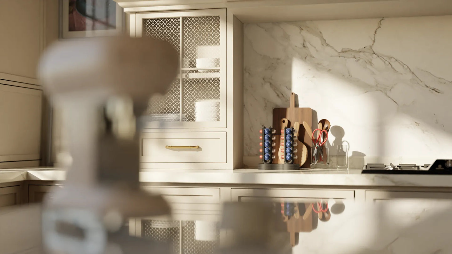 Organizador doble de cápsulas de café | Soporte vertical impreso en 3D para cápsulas tipo Nespresso | Accesorio de cocina moderno