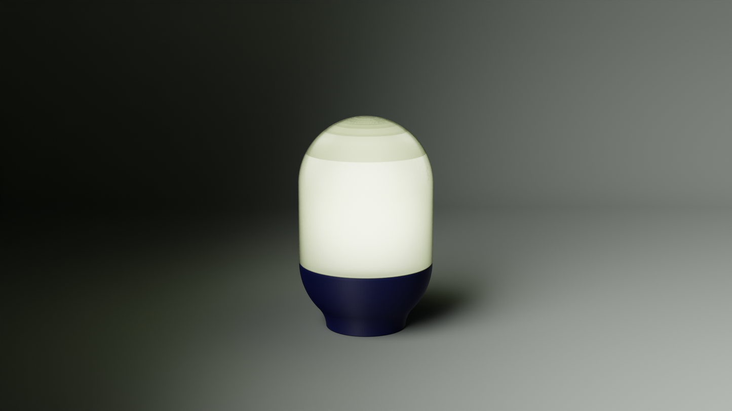 Set de 2 lámparas de Mesa Pequeñas con Diseño Cápsula - Estilo Retro en Varios Colores