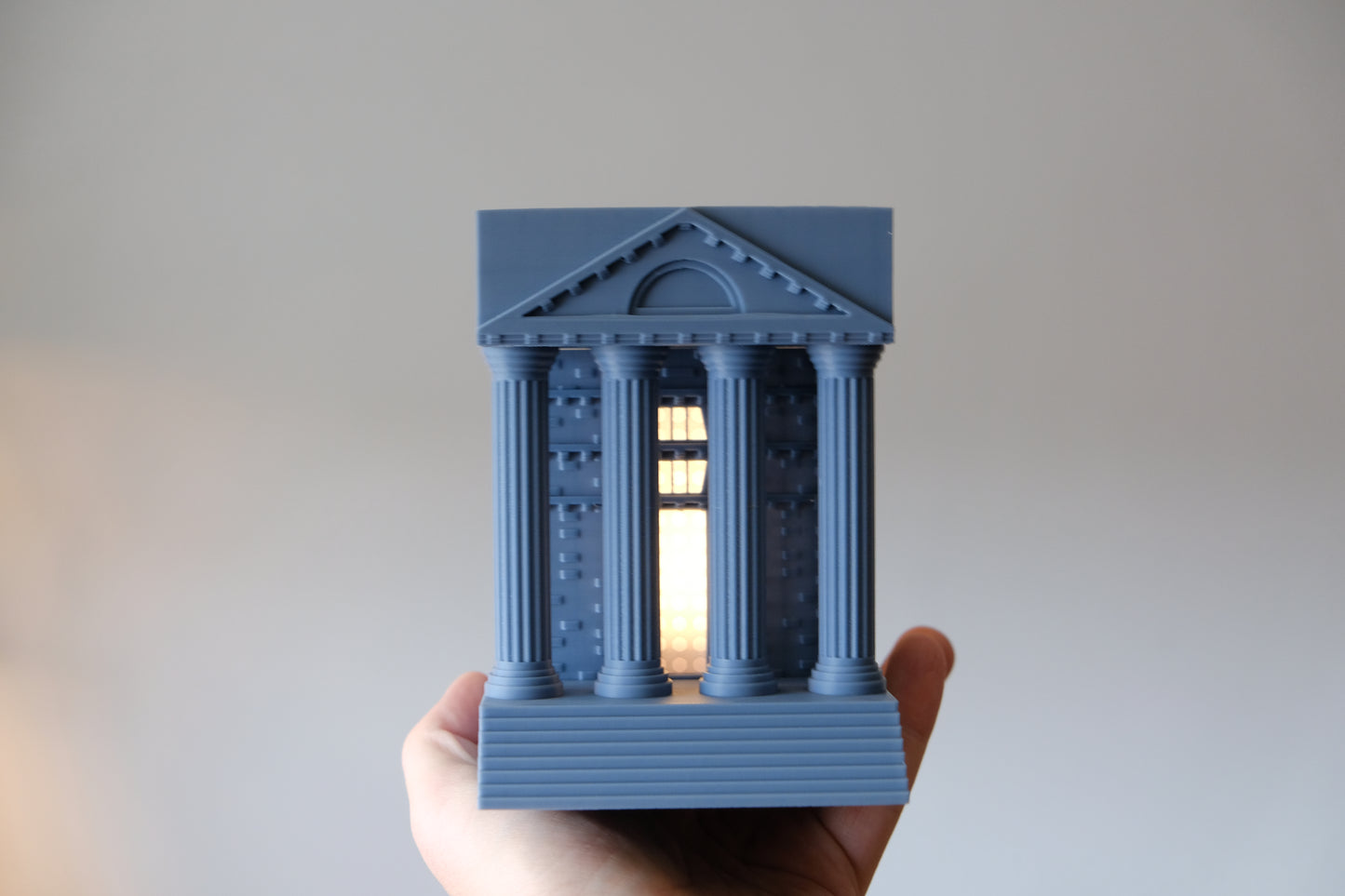 Book Nook 'Templo Clásico' Iluminado - Inserto para Librería
