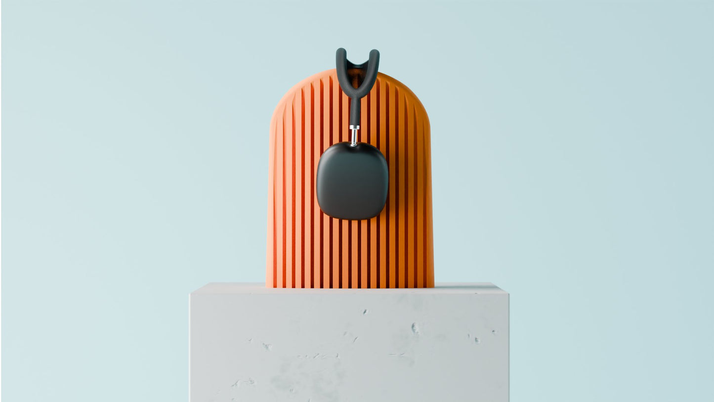 AURA | Soporte Moderno para Auriculares | Diseño Acanalado para Escritorio