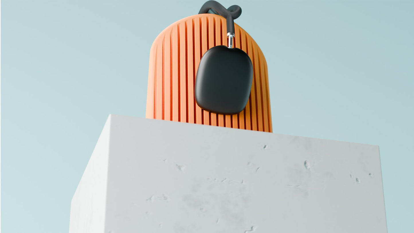 AURA | Soporte Moderno para Auriculares | Diseño Acanalado para Escritorio