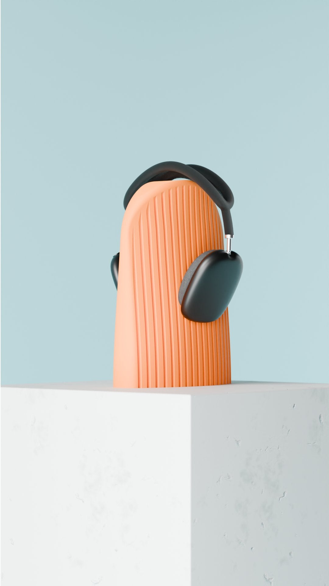AURA | Soporte Moderno para Auriculares | Diseño Acanalado para Escritorio
