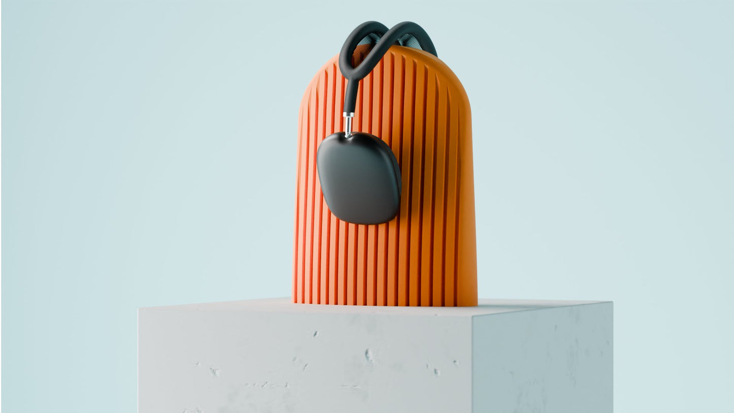 AURA | Soporte Moderno para Auriculares | Diseño Acanalado para Escritorio