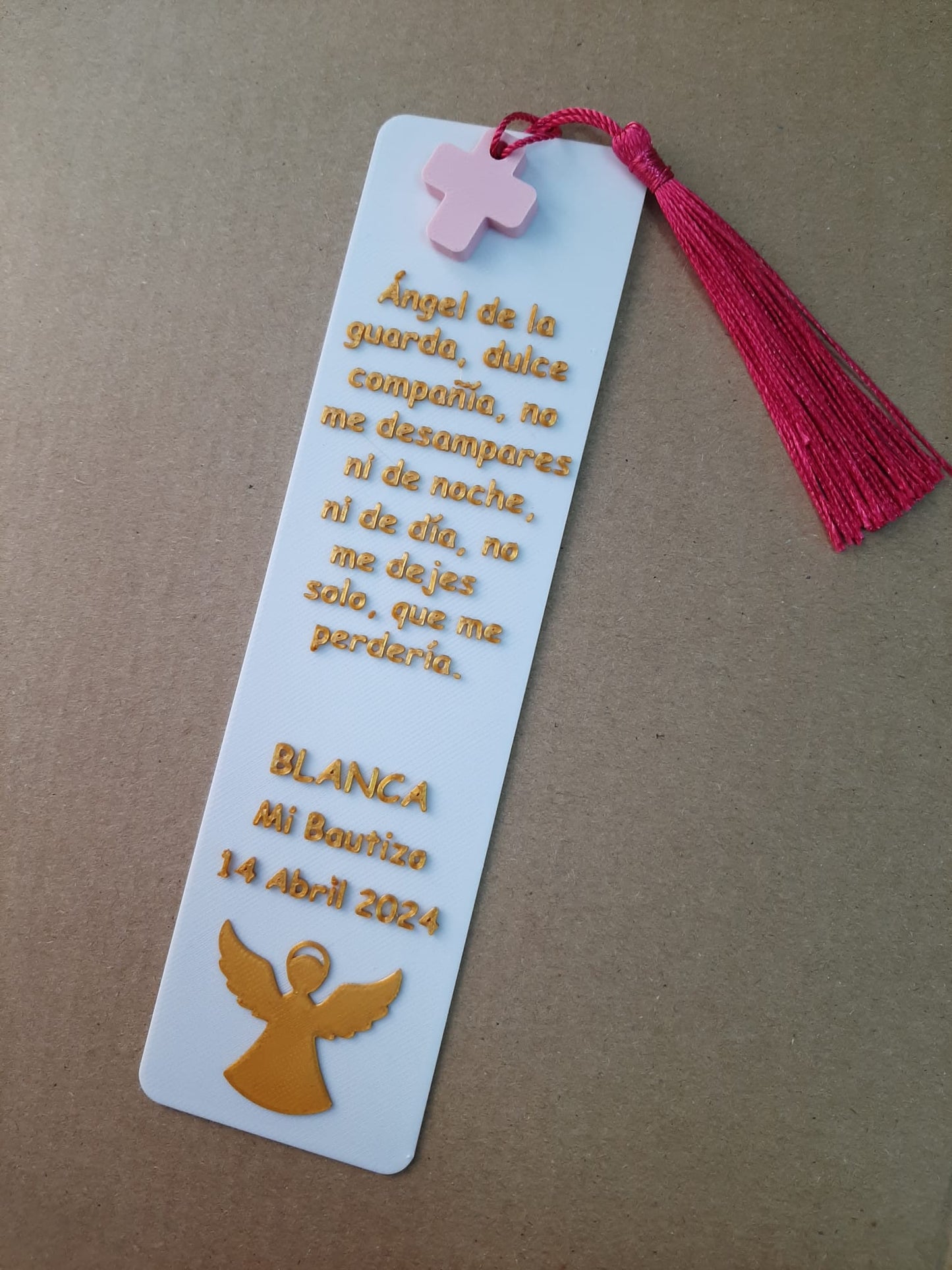Marcapáginas personalizado ángel