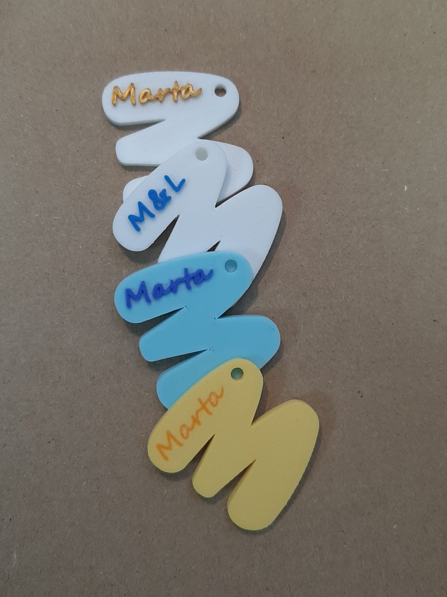 Llavero personalizado nombre e inicial