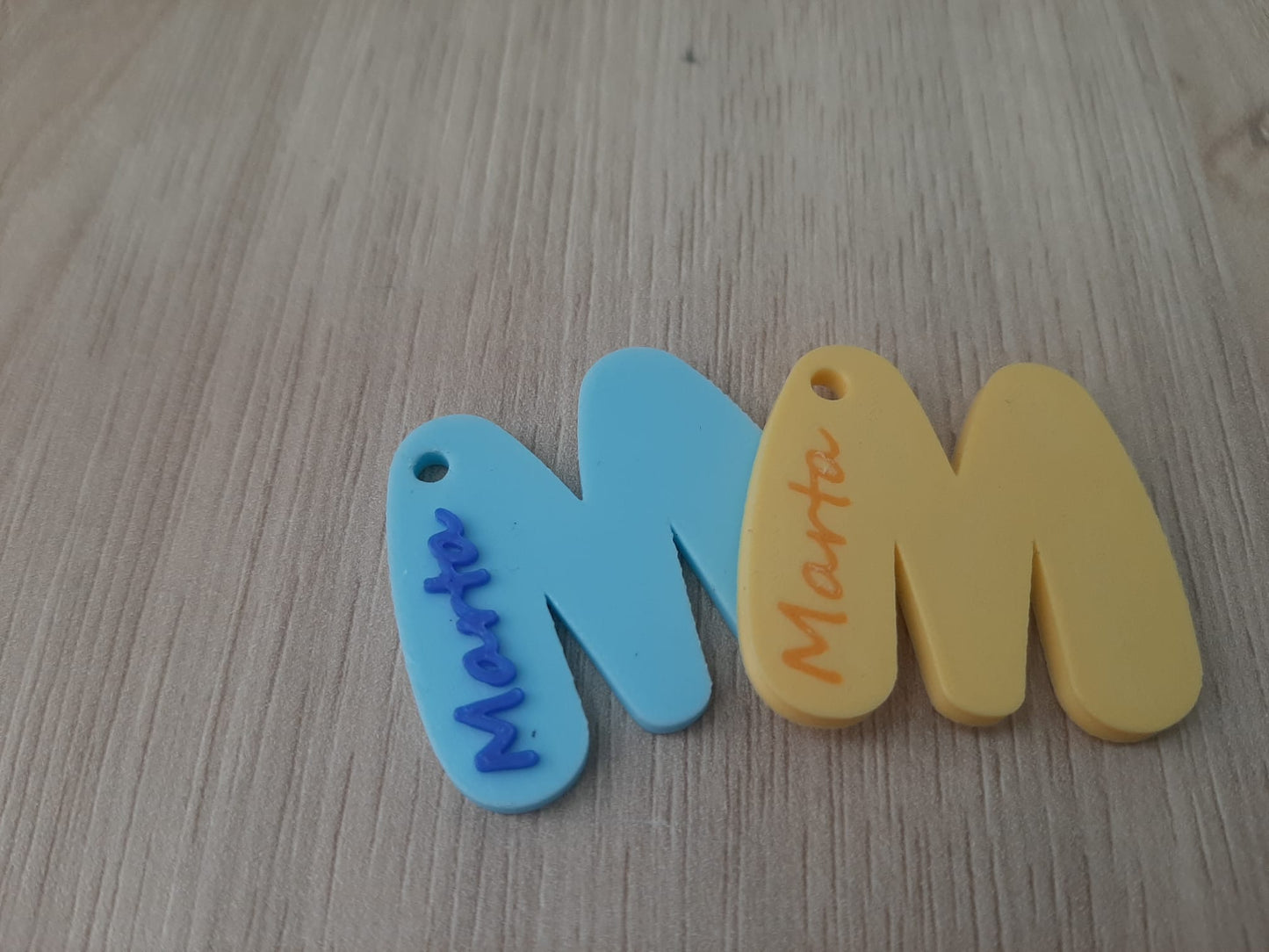 Llavero personalizado nombre e inicial
