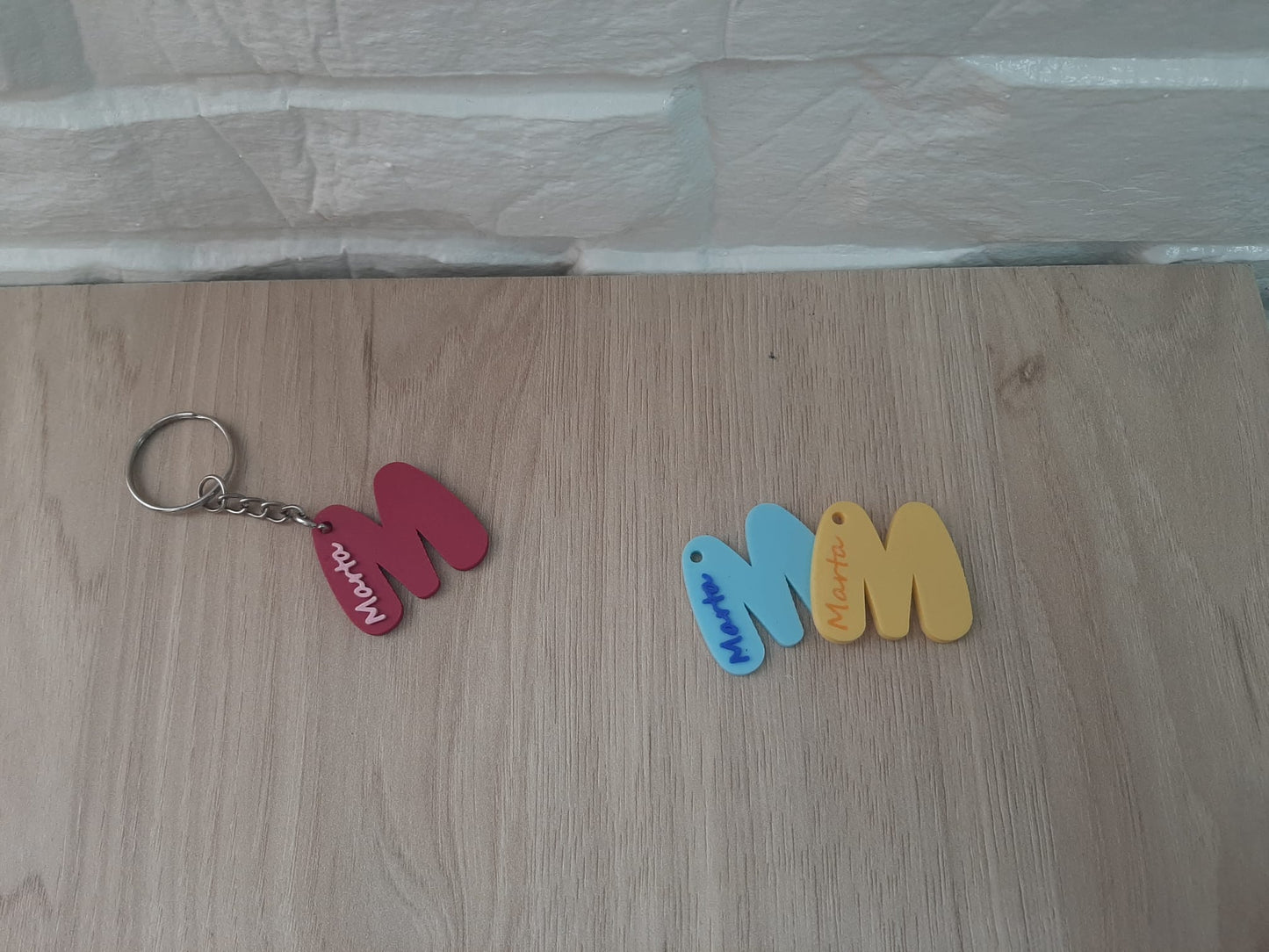 Llavero personalizado nombre e inicial