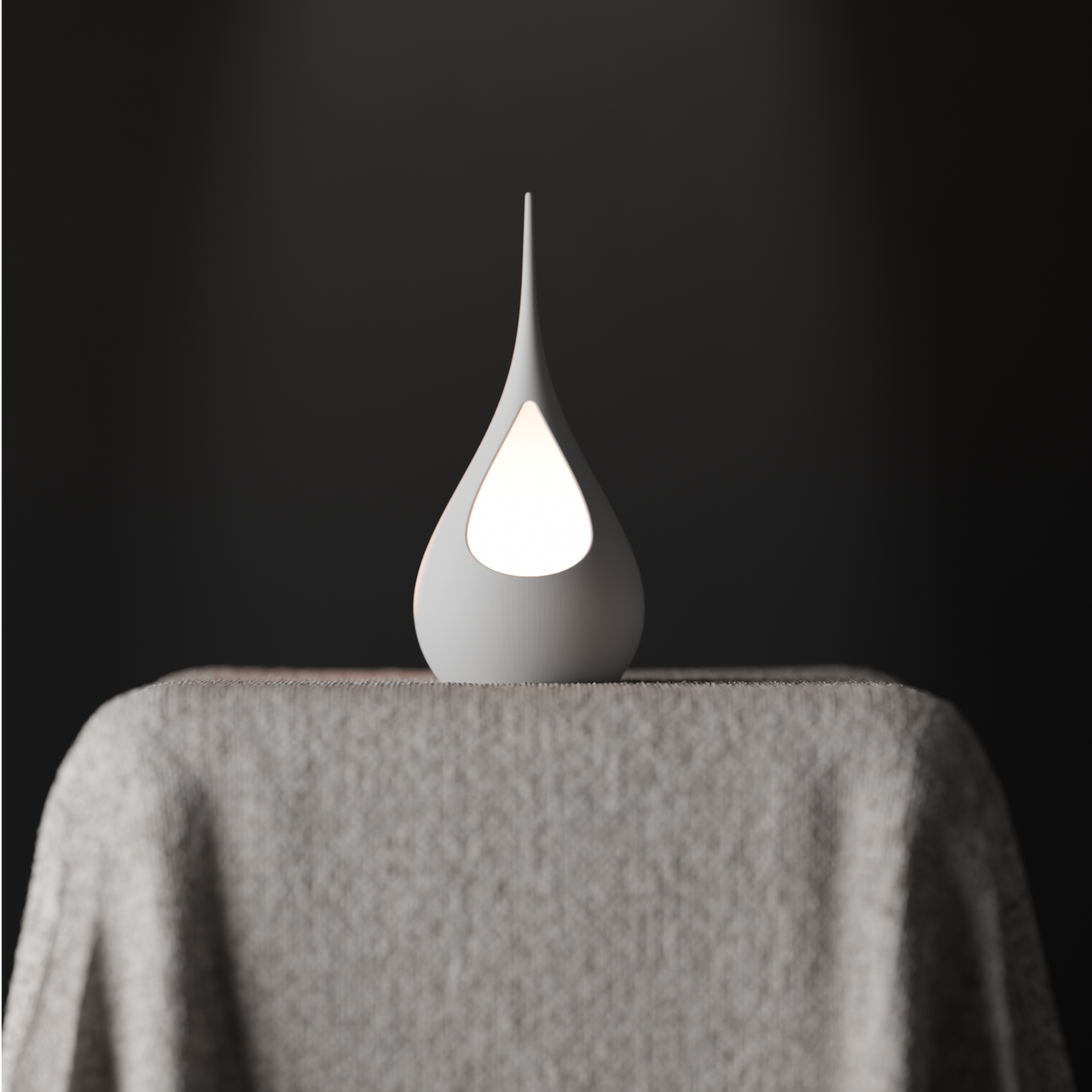Lámpara de Mesa Escultural de Lágrima