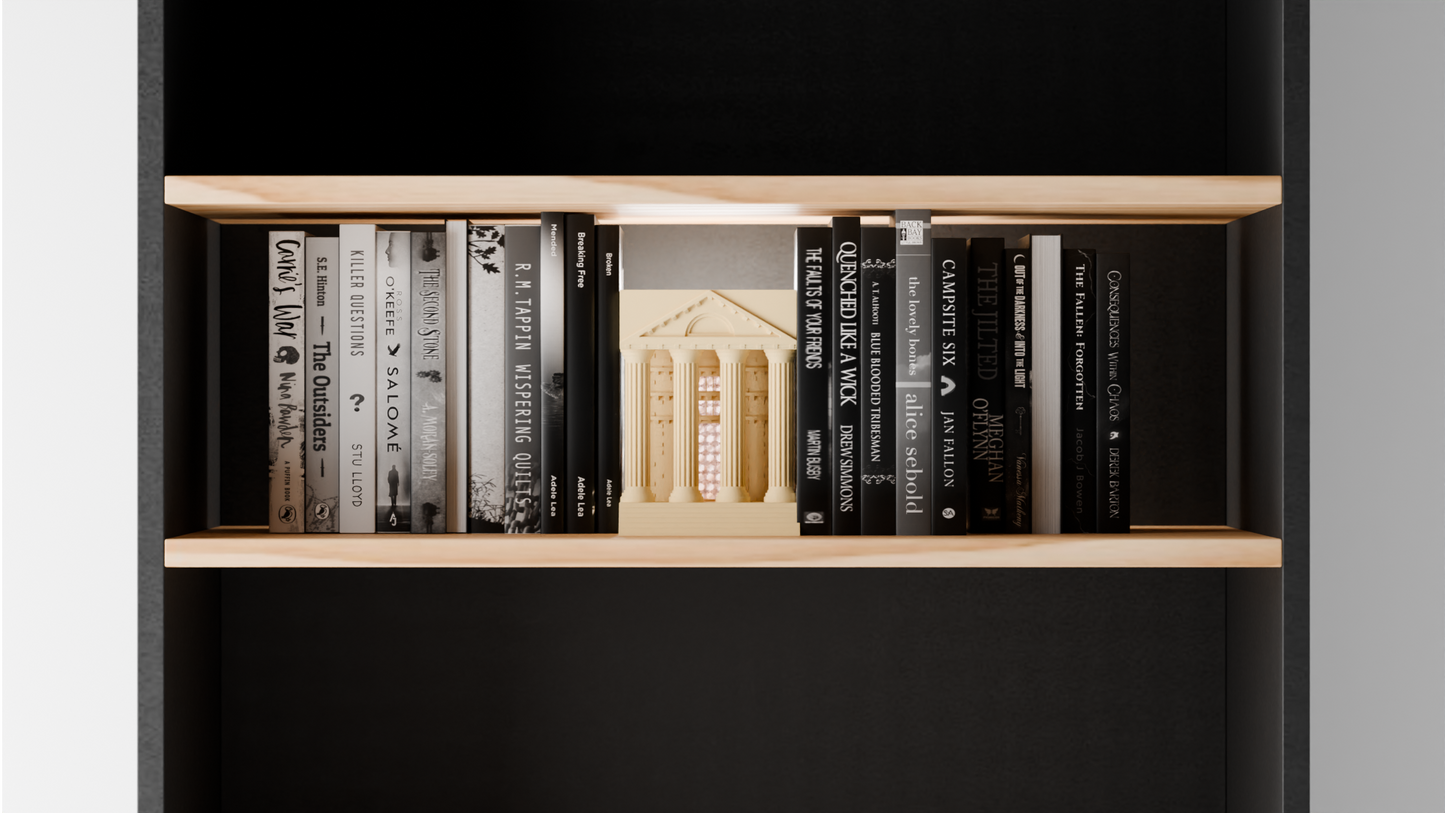 Book Nook 'Templo Clásico' Iluminado - Inserto para Librería