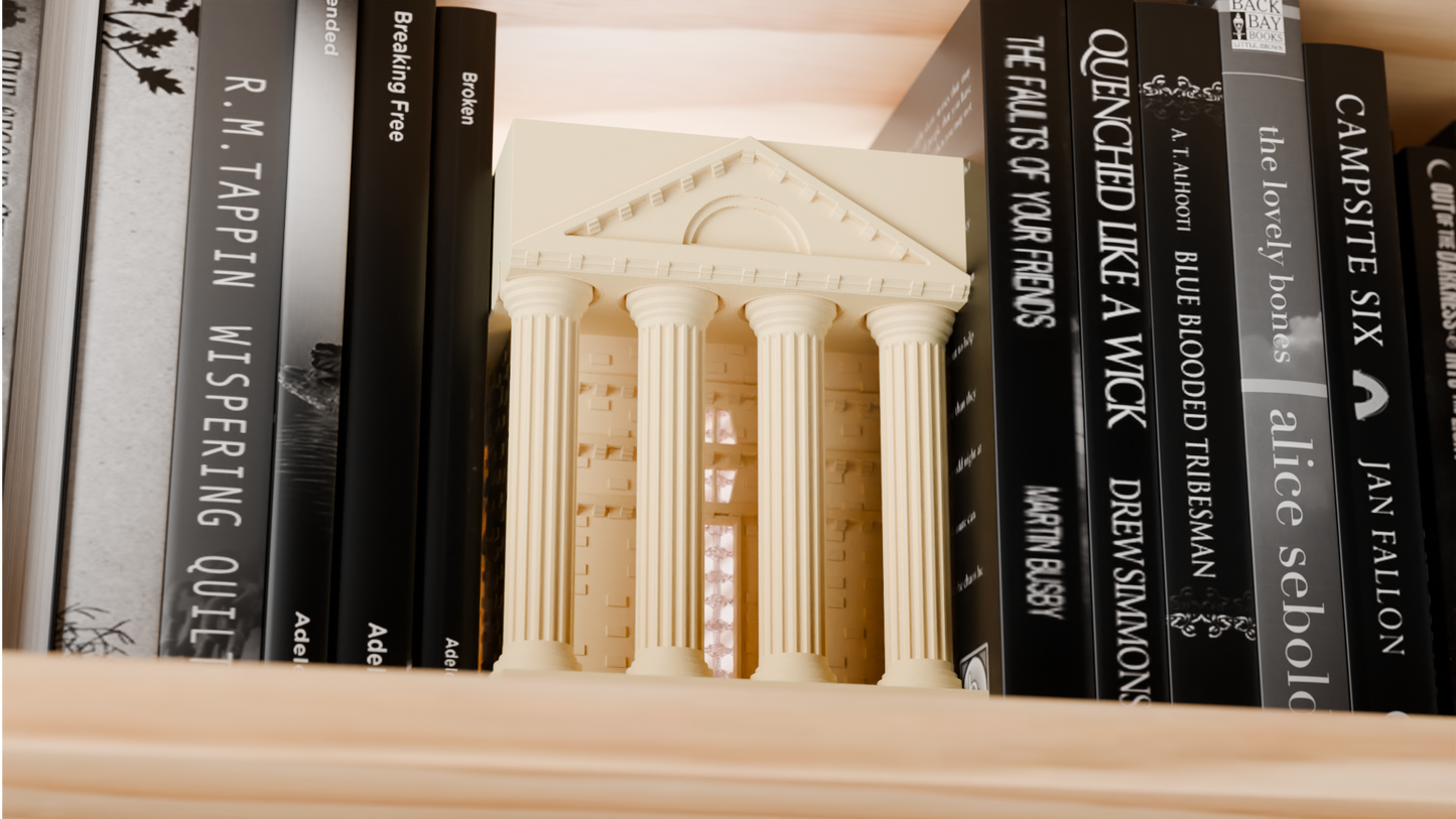 Book Nook 'Templo Clásico' Iluminado - Inserto para Librería