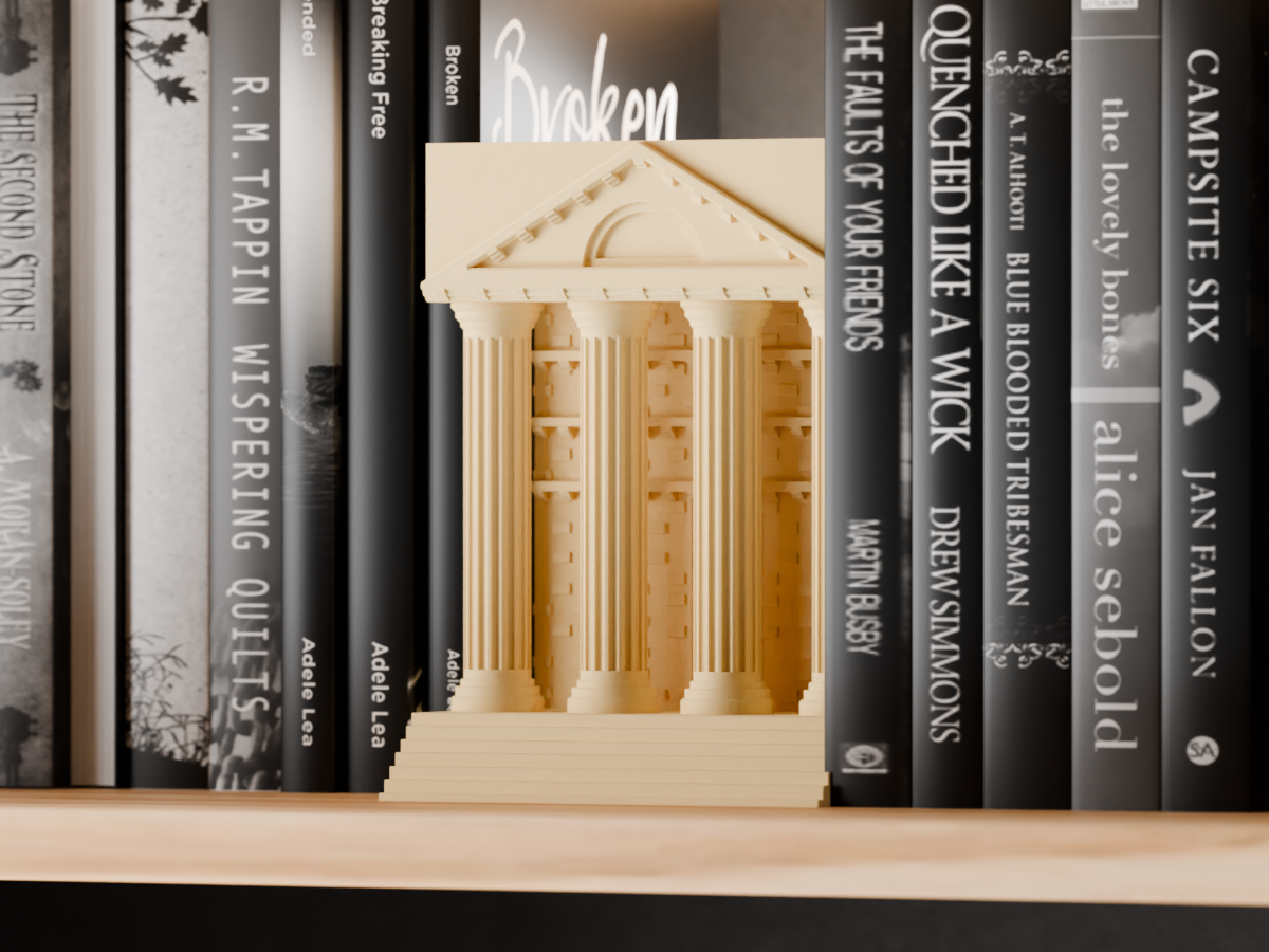 Book Nook 'Templo Clásico' Iluminado - Inserto para Librería