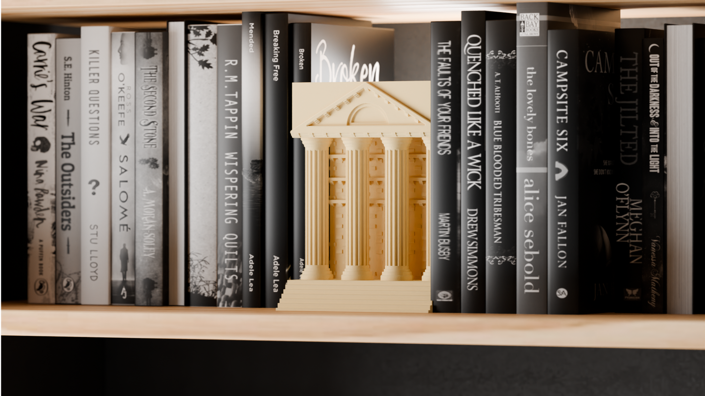Book Nook 'Templo Clásico' Iluminado - Inserto para Librería