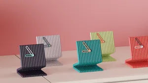 Reloj de Mesa Moderno en 3D: Diseño Esculpido Minimalista