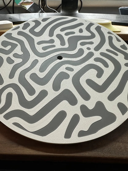 Reloj de Pared Diseño Contemporáneo - Patrón Orgánico, Arte Mural 3D Pintado a Mano, Decoración Original Salón, mecanismo silencioso.
