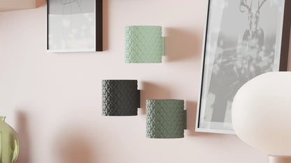 Macetero de pared impreso en 3D – diseño texturizado