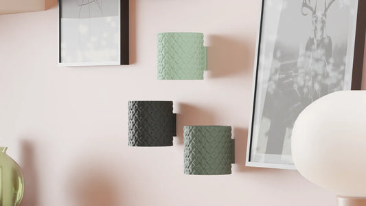 Macetero de pared impreso en 3D – diseño texturizado
