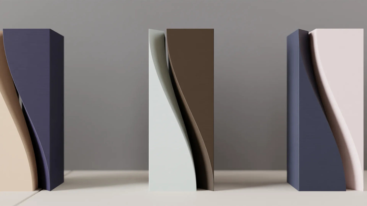 Jarrón decorativo moderno de dos piezas vertical