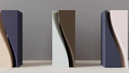 Jarrón decorativo moderno de dos piezas vertical