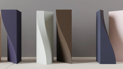 Jarrón decorativo moderno de dos piezas vertical