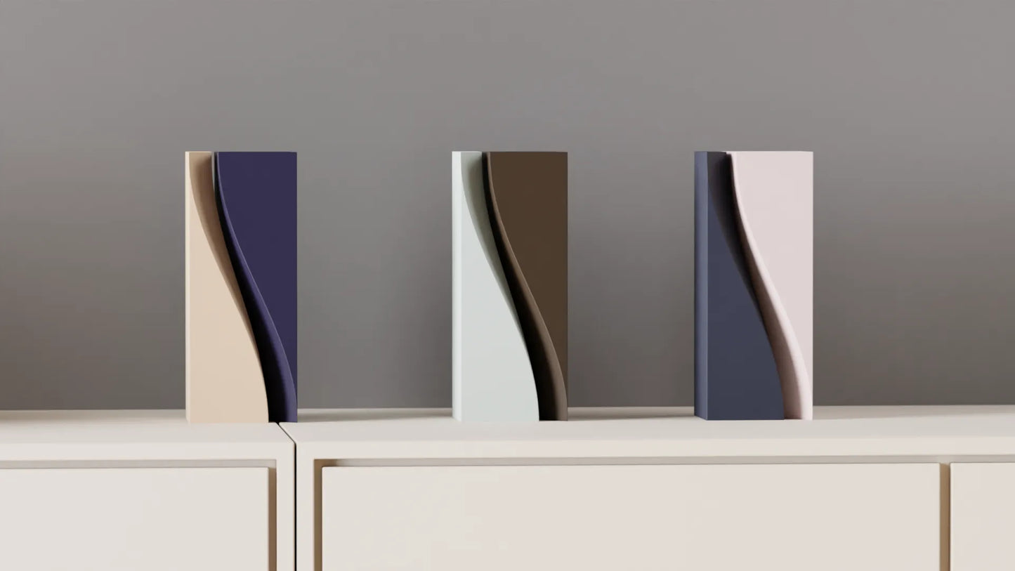 Jarrón decorativo moderno de dos piezas vertical