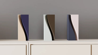 Jarrón decorativo moderno de dos piezas vertical