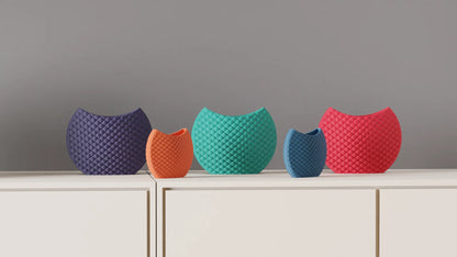 Jarrón decorativo escamas