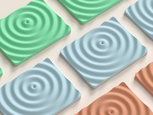 Bandeja Decorativa Ondas 3D – 22 cm – Organización y Estilo Moderno
