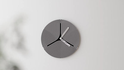 Reloj de Pared Moderno Impreso en 3D: Diseño Geométrico y Texturizado