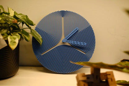 Reloj de Pared Moderno Impreso en 3D: Diseño Geométrico y Texturizado