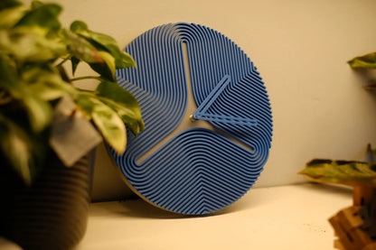 Reloj de Pared Moderno Impreso en 3D: Diseño Geométrico y Texturizado