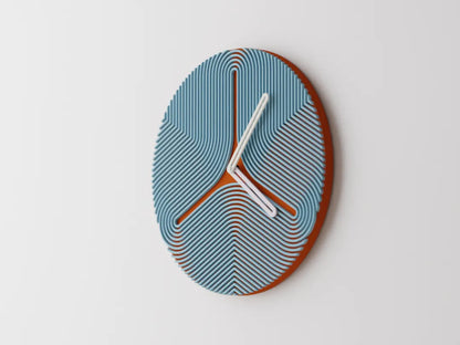 Reloj de Pared Moderno Impreso en 3D: Diseño Geométrico y Texturizado