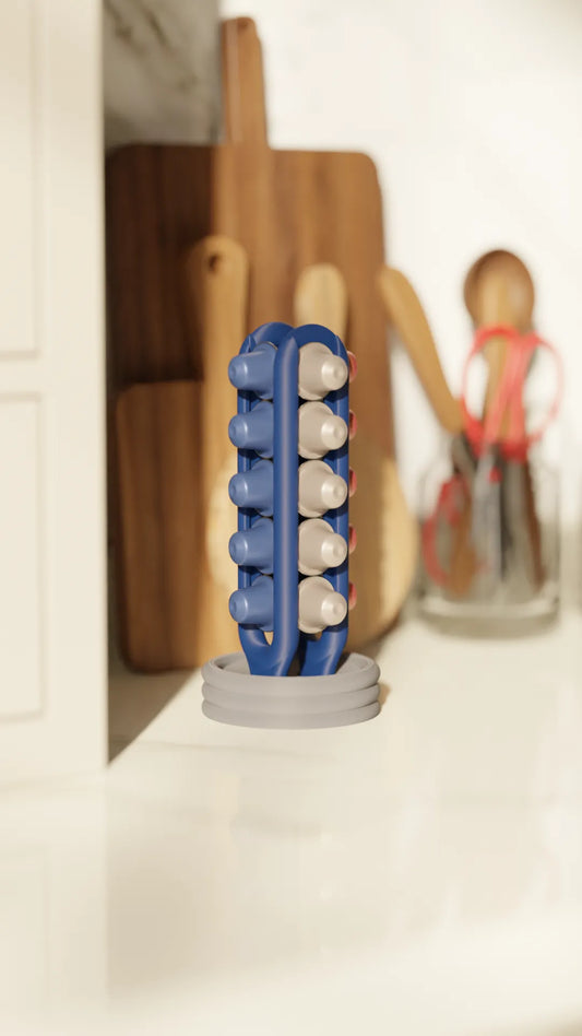 Organizador de cápsulas de café | Soporte vertical impreso en 3D para cápsulas tipo Nespresso | Accesorio moderno para cocina