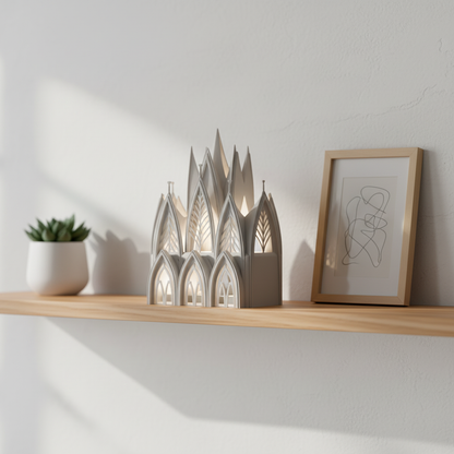 Lámpara Book Nook 'Catedral Gótica' - Iluminación Escultural 3D