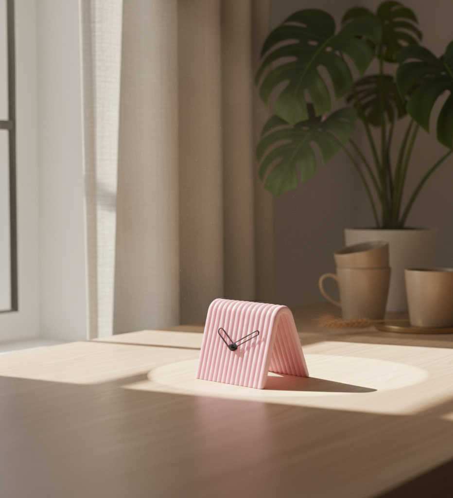 Reloj de Mesa Mini en 3D – Diseño Moderno en Forma de A