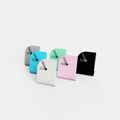 Reloj de Mesa Curvo con Textura 3D | Reloj Minimalista para Escritorio u Oficina | Varios Colores