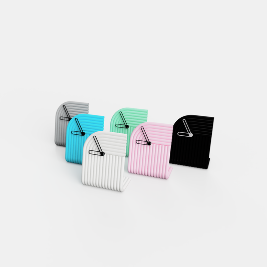 Reloj de Mesa Curvo con Textura 3D | Reloj Minimalista para Escritorio u Oficina | Varios Colores