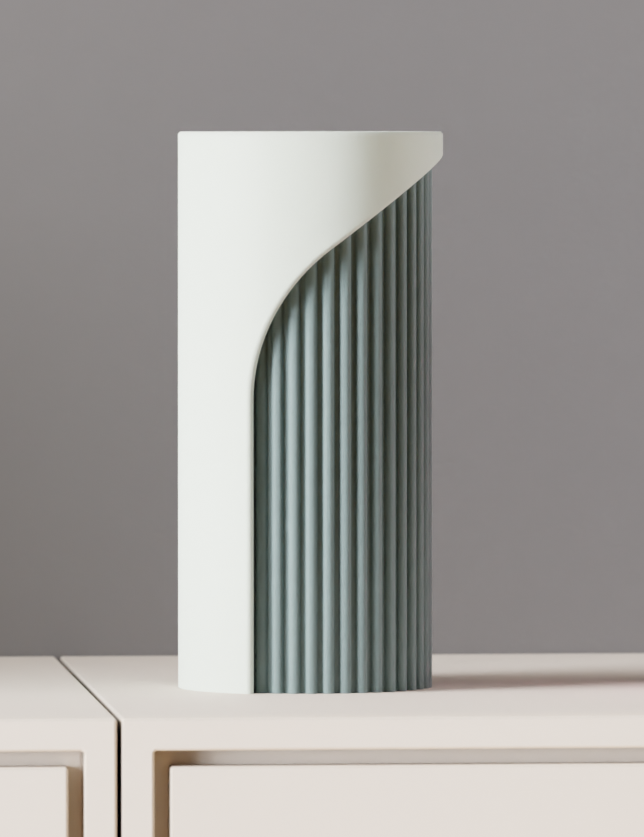 Jarrón Decorativo Minimalista rayas verticales de Dos Tonos