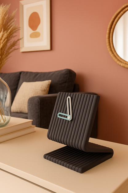 Reloj de Mesa Moderno en 3D: Diseño Esculpido Minimalista