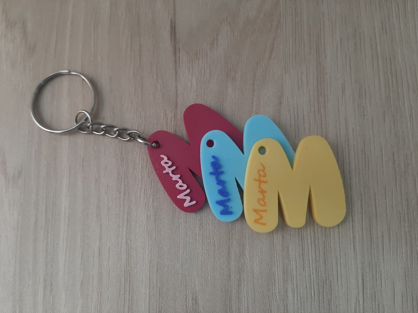 Llavero personalizado nombre e inicial