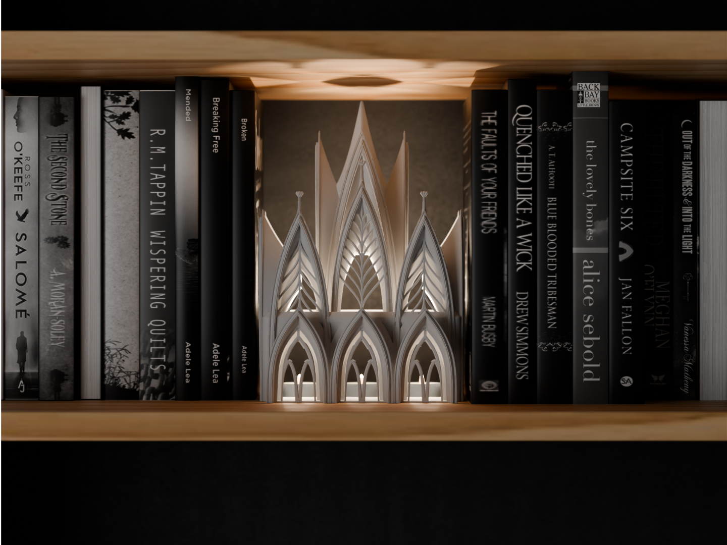 Lámpara Book Nook 'Catedral Gótica' - Iluminación Escultural 3D