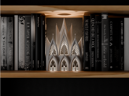 Lámpara Book Nook 'Catedral Gótica' - Iluminación Escultural 3D
