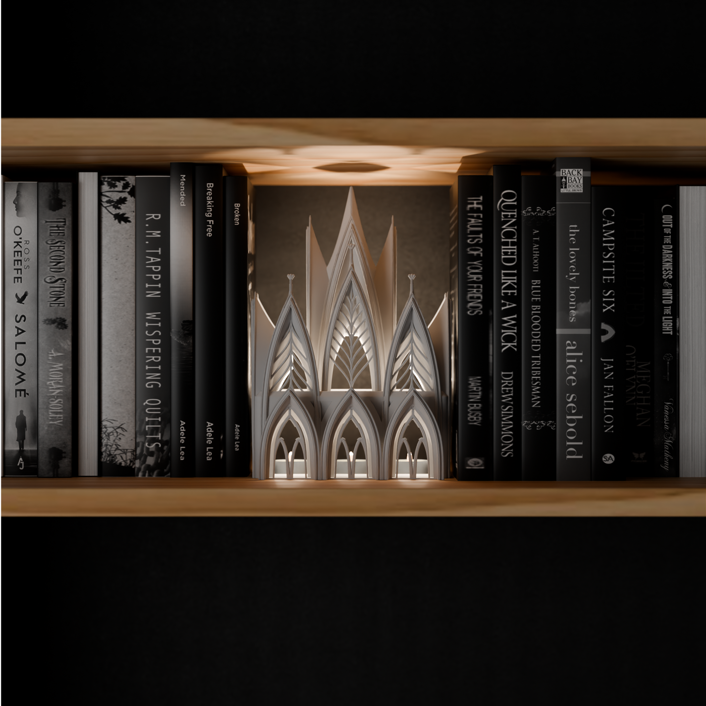 Lámpara Book Nook 'Catedral Gótica' - Iluminación Escultural 3D
