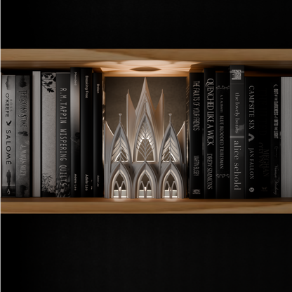 Lámpara Book Nook 'Catedral Gótica' - Iluminación Escultural 3D